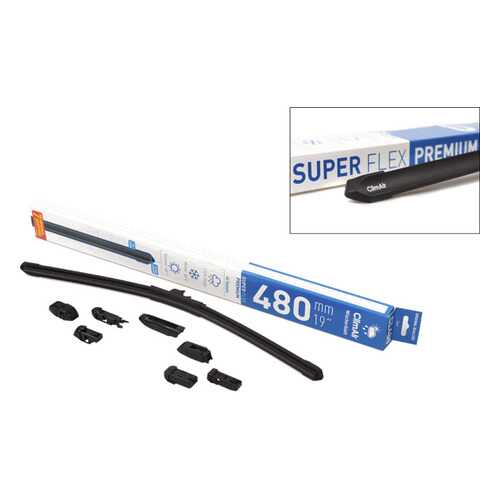 Щетка стеклоочистителя adapter Kit ClimAir SUPER FLEX PREMIUM 19 (480mm), 7 переходников в ЕКА