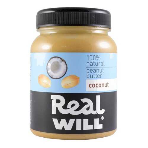 Паста арахисовая Real Will с кокосом 330 г в ЕКА