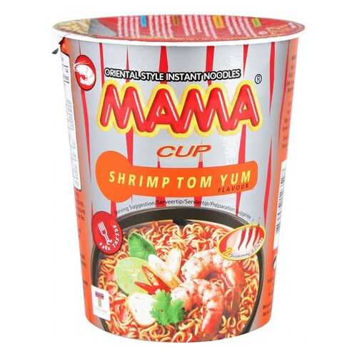 Лапша быстрого приготовления тайская Mama со вкусом супа том ям 70 г в ЕКА