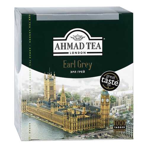 Чай Чайный лист Ahmad Tea earl grey черный 100 пакетиков в ЕКА