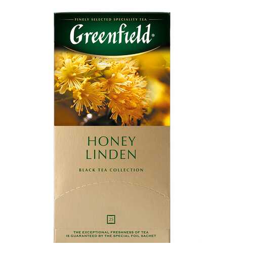 Чай черный Greenfield Honey Linden 25 пакетиков в ЕКА