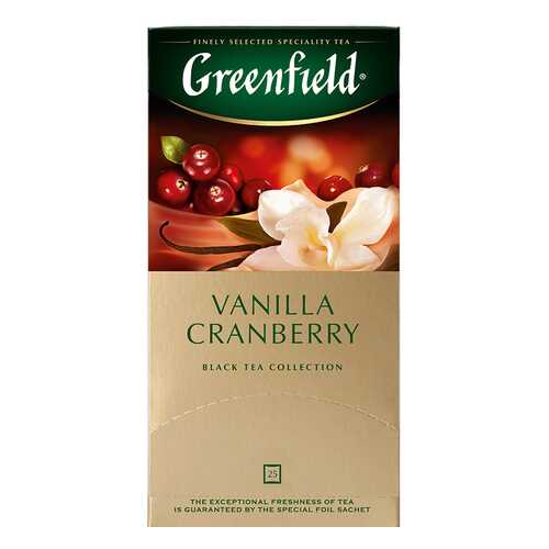 Чай черный Greenfield Vanilla Cranberry 25 пакетиков в ЕКА