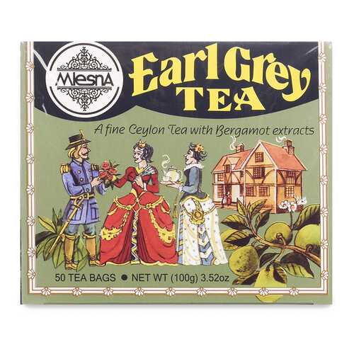 Чай черный Mlesna Earl Grey с ароматом бергамота Евро-Скан Экспорт 50 пак*2г Шри-Ланка в ЕКА