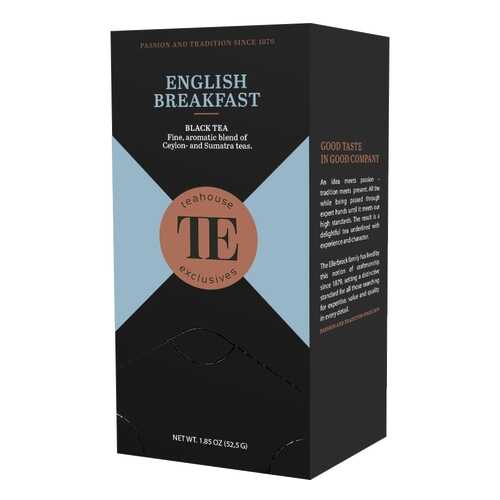 Чай черный Teahouse Exclusives Английский Завтрак 20 пакетиков в ЕКА