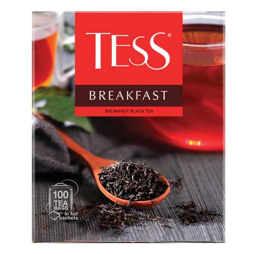 Чай черный Tess Breakfast 100 пакетиков в ЕКА