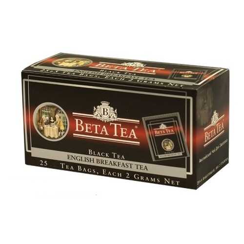 Чай черный в пакетиках для чашки Beta Tea английский завтрак 25*2 г в ЕКА