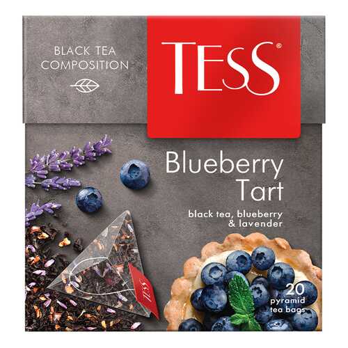 Чай черный в пирамидках Tess Blueberry Tart 20 штук в ЕКА