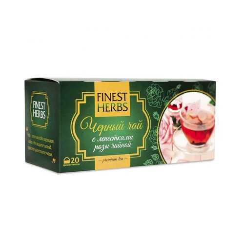 Чай Finest Herbs Чёрный чай с лепестками розы чайной, чёрный, 30 гр в ЕКА