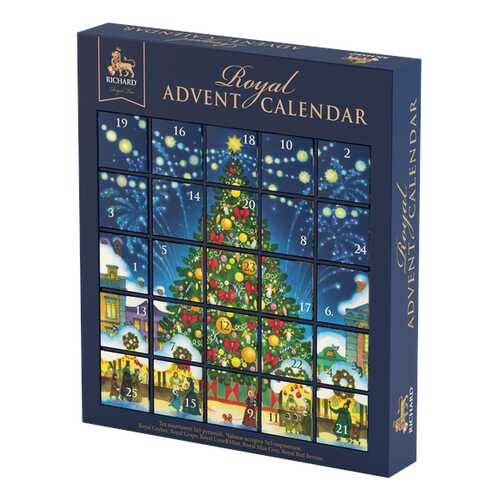 Чай Richard Royal Advent Calendar ассорти 25 пирамидок в ЕКА