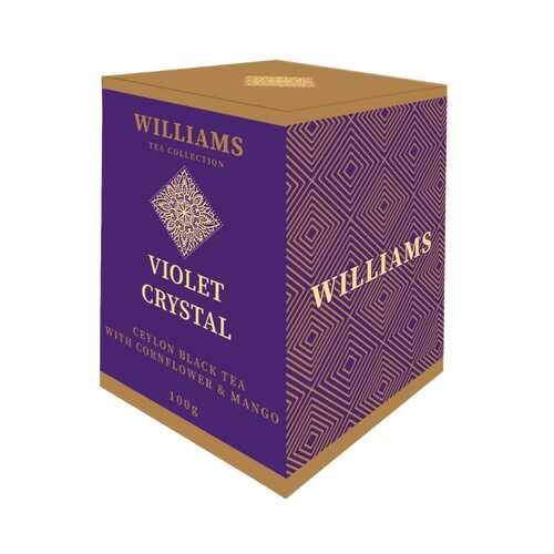 Чай Williams Violet Crystal черный с лепестками василька и кусочками манго 100 г в ЕКА