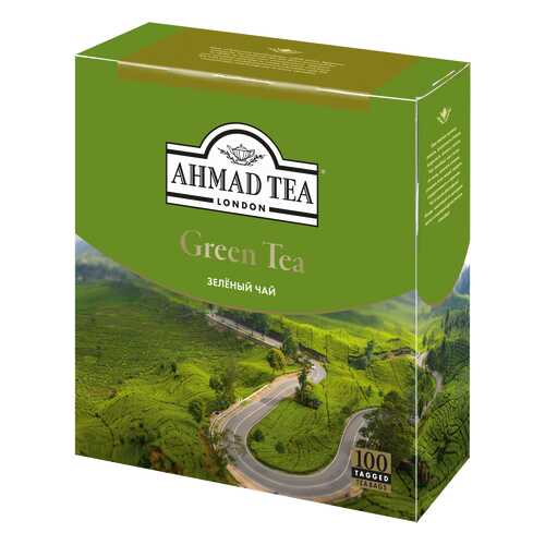 Чай зеленый Ahmad Tea 100 пакетиков в ЕКА