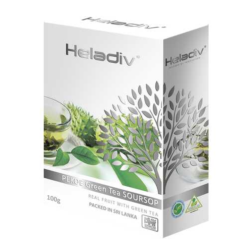 Чай зеленый листовой Heladiv soursop green tea 100 г в ЕКА