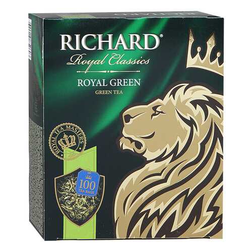 Чай зеленый Richard royal green 100 пакетиков в ЕКА