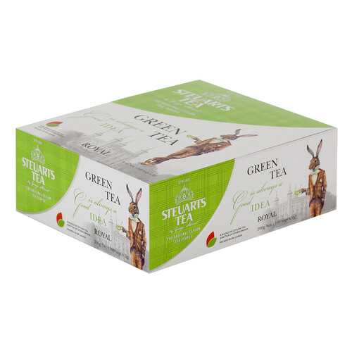 Чай зеленый Steuarts green tea royal 100 пакетиков в ЕКА
