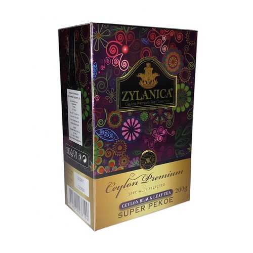 Чай Zylanica Ceylon Premium черный листовой Super Pekoe 200 г в ЕКА