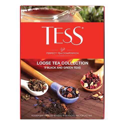Подарочный набор Tess 9 видов листового чая 350 г в ЕКА