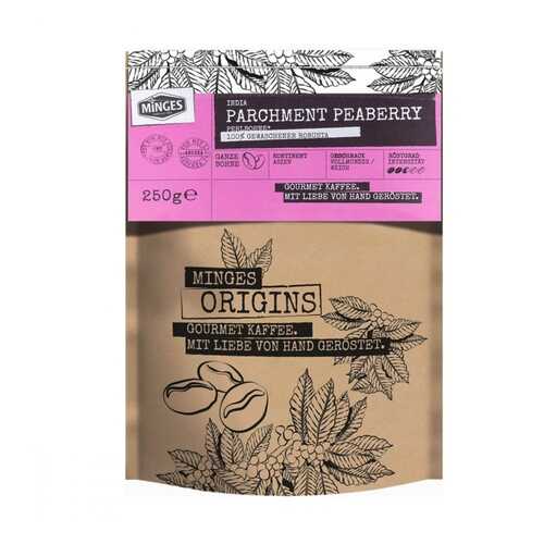 Кофе Minges Origins India Parchment Peaberry в зернах 250 г в ЕКА
