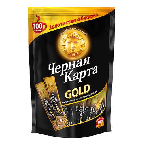 Кофе растворимый Черная карта gold 2 г 100 штук в ЕКА