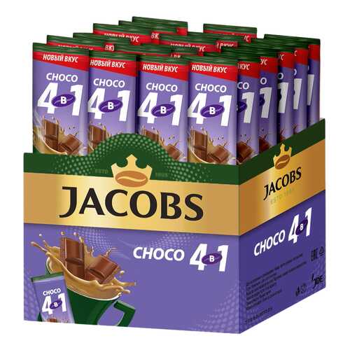 Кофе растворимый Jacobs 4в1 choco 24 стика в ЕКА