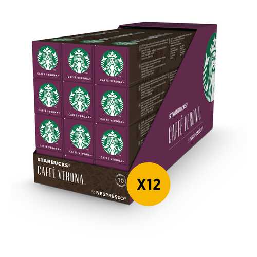 Кофе STARBUCKS Сaffe Verona молотый в капсулах для системы Nespresso 12 шт по 55 г в ЕКА