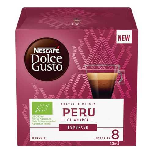 Кофе в капсулах Dolce Gusto espresso Peru 12 капсул в ЕКА