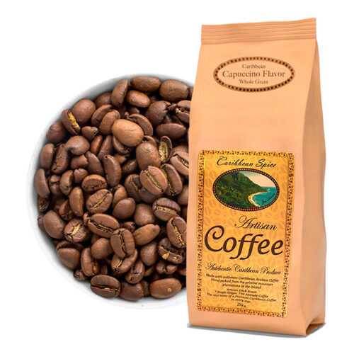 Кофе в зернах Caribbean Spice Artisan Kosher Coffee Cappucino Grain капучино 250 г в ЕКА