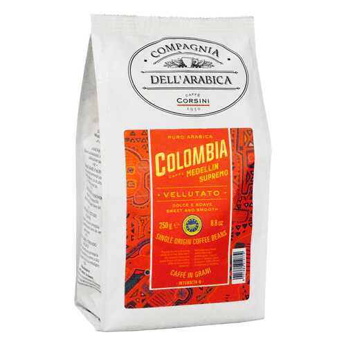 Кофе в зернах Compagnia Dell Arabica Colombia Medellin Supremo 250г в ЕКА