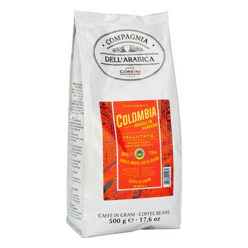 Кофе в зернах Compagnia DellArabica puro arabica Colombia medellin supremo 500 г в ЕКА