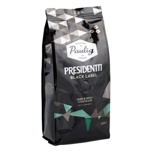 Кофе в зернах Paulig presidentti black label 250 г в ЕКА