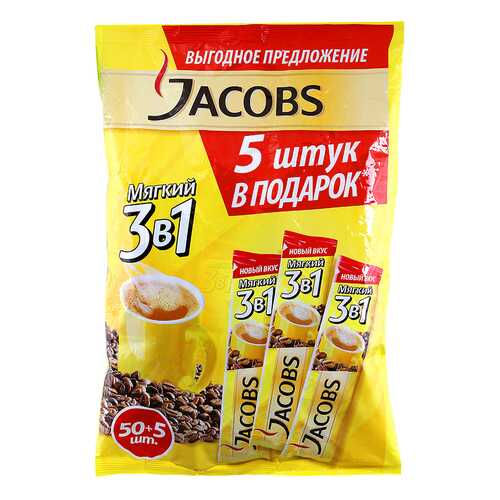 Кофейный напиток растворимый Jacobs классика 3в1 55*12 г в ЕКА