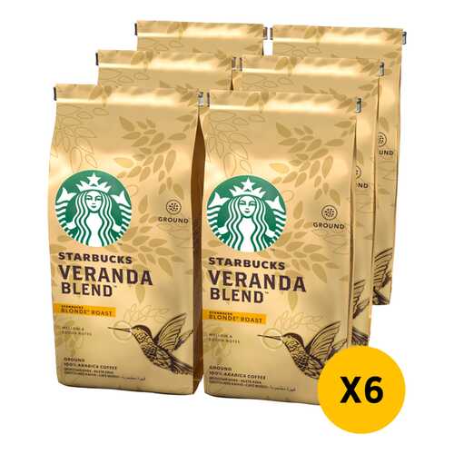 STARBUCKS Blonde Veranda кофе молотый 6 штук по 200г в ЕКА