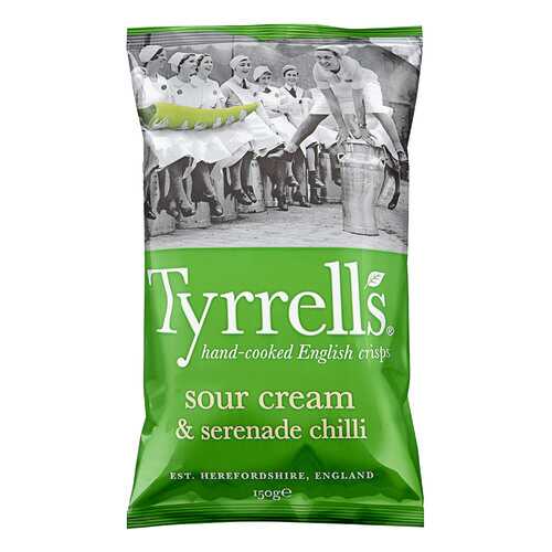 Чипсы картофельные TYRRELLS со вкусом сметаны и острого стручкового перца 150г в ЕКА