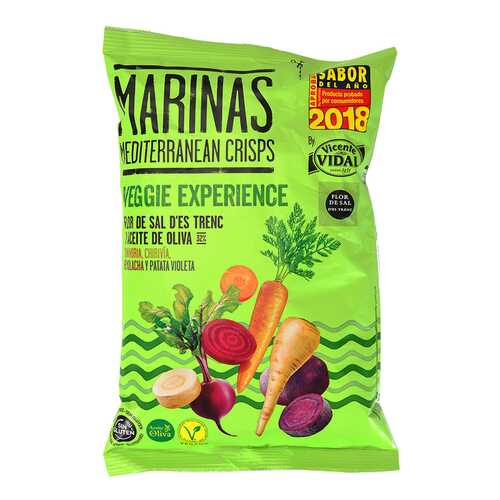 Чипсы овощные Marinas Veggie Experience с оливковым маслом без глютена 100 г в ЕКА
