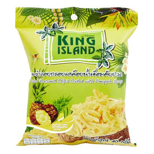 Кокосовые чипсы King Island с ананасом 40 г в ЕКА