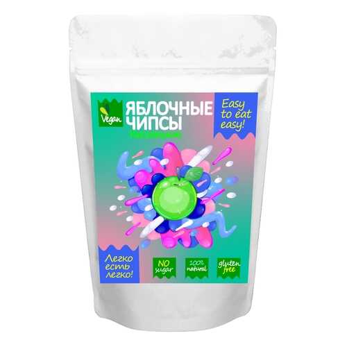 Натуральные фруктовые яблочные чипсы Easy to eat easy кисленькие 30 г в ЕКА