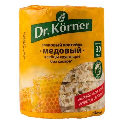 Хлебцы хрустящие Dr.Kоrner злаковый коктейль медовый 100 г в ЕКА