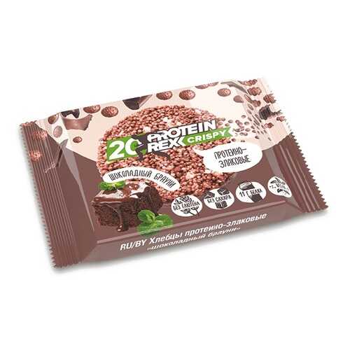 ProteinRex Протеино-злаковые хлебцы CRISPY 20% 55 г, 12 шт, вкус: шоколадный брауни в ЕКА