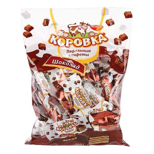 Конфеты Коровка вафельные шоколад 250 г в ЕКА