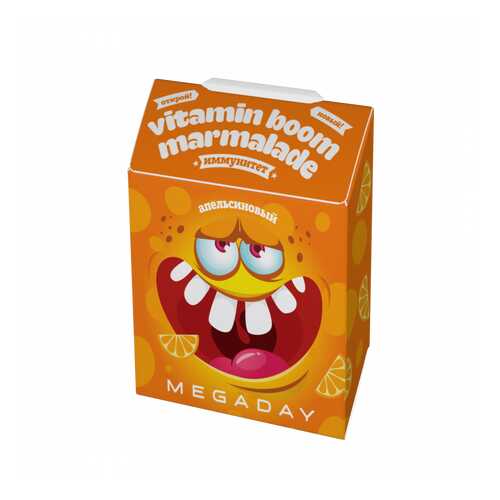 Жевательный мармелад Megaday с витаминами детский иммунитет апельсин 20 г в ЕКА