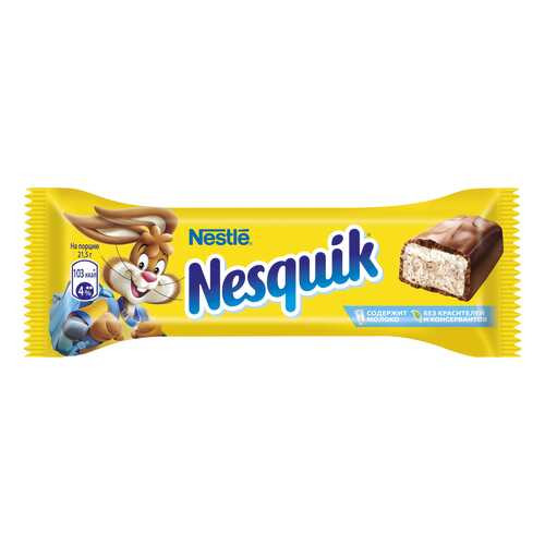 Батончик Nestle nesquik шоколадный 43 г в ЕКА