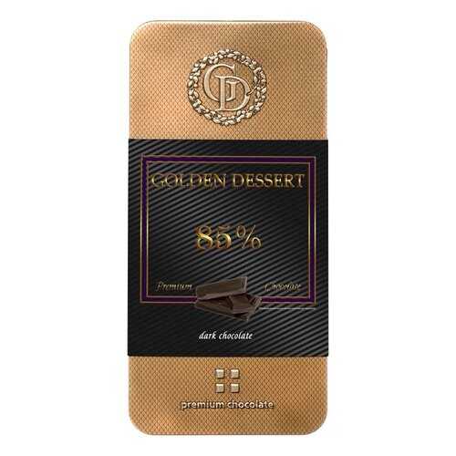 Шоколад Golden Dessert 85%, горький шоколад, 100 гр в ЕКА