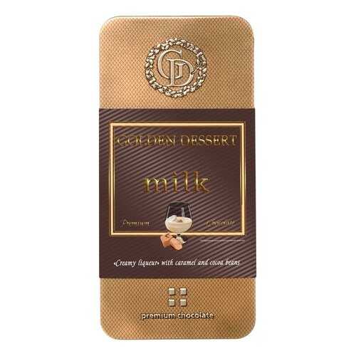 Шоколад Golden Dessert Milk молочный Ликёр Сливочный с карамелью и какао-бобами 100 г в ЕКА