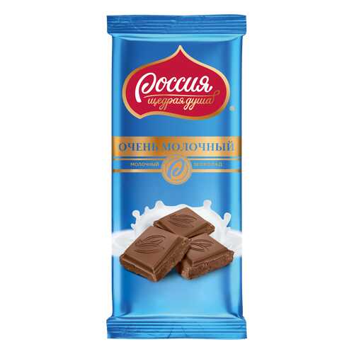 Шоколад молочный Россия - щедрая душа 90 г в ЕКА