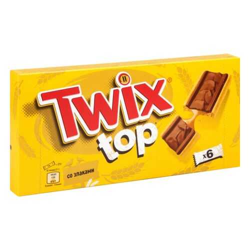 Шоколадный батончик Twix top в молочном шоколаде 21 г 6 штук в ЕКА