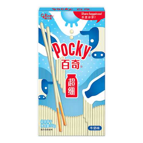 Палочки Glico Pocky молочные белый шоколад ультра тонкие 55 г в ЕКА