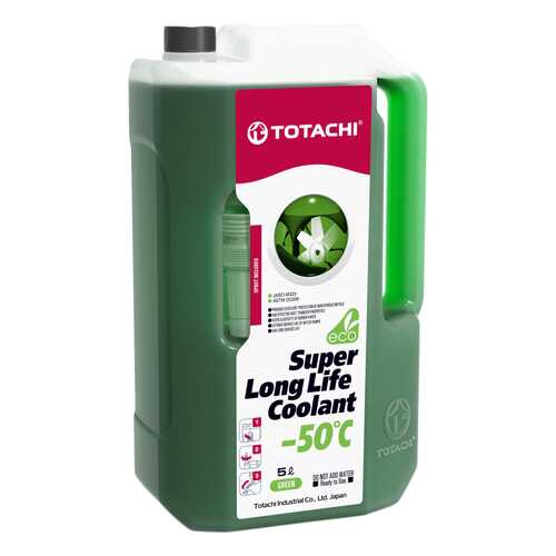 Охлаждающая жидкость TOTACHI SUPER LLC GREEN -50C 5л. в ЕКА