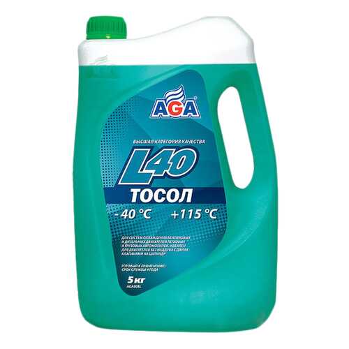 Тосол AGA G11 зеленый готовый антифриз 5л в ЕКА