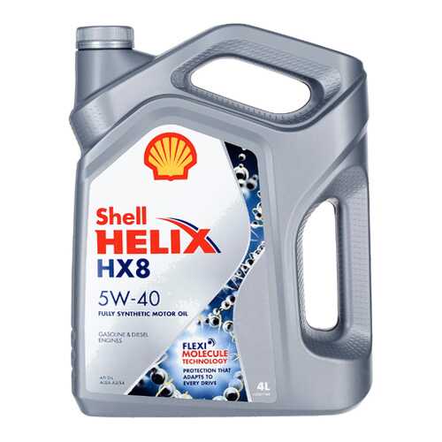 Масло моторное 5W40 Shell 4л синтетика Helix HX8 Synthetic RU SHELL арт. 550046362 в ЕКА