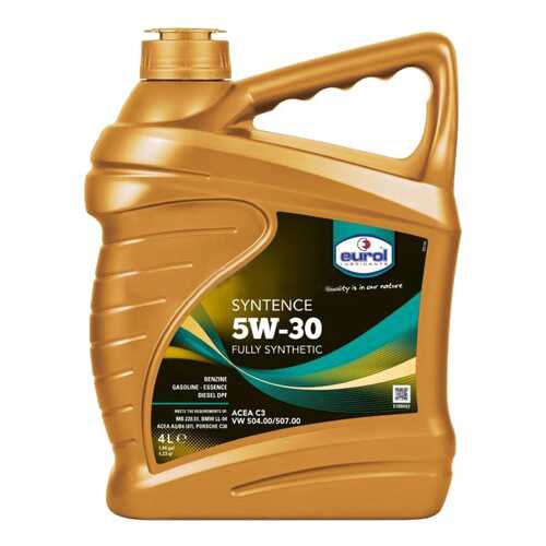 Моторное масло eurol Syntence 5W-30 4л в ЕКА