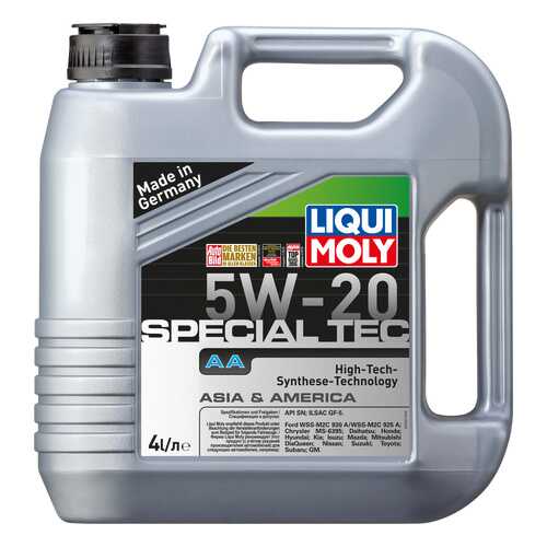 Моторное масло Liqui moly Special Tec AA 5W-20 4л в ЕКА